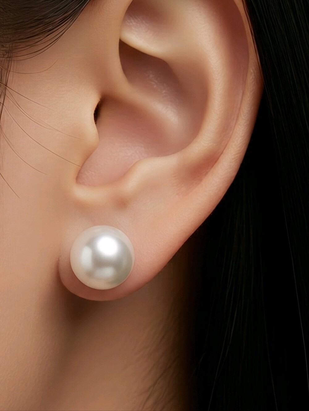 Pearl Stud Earrings 8mm Classic Bridal Wedding Quiet Luxury Jewelry Teen Gift